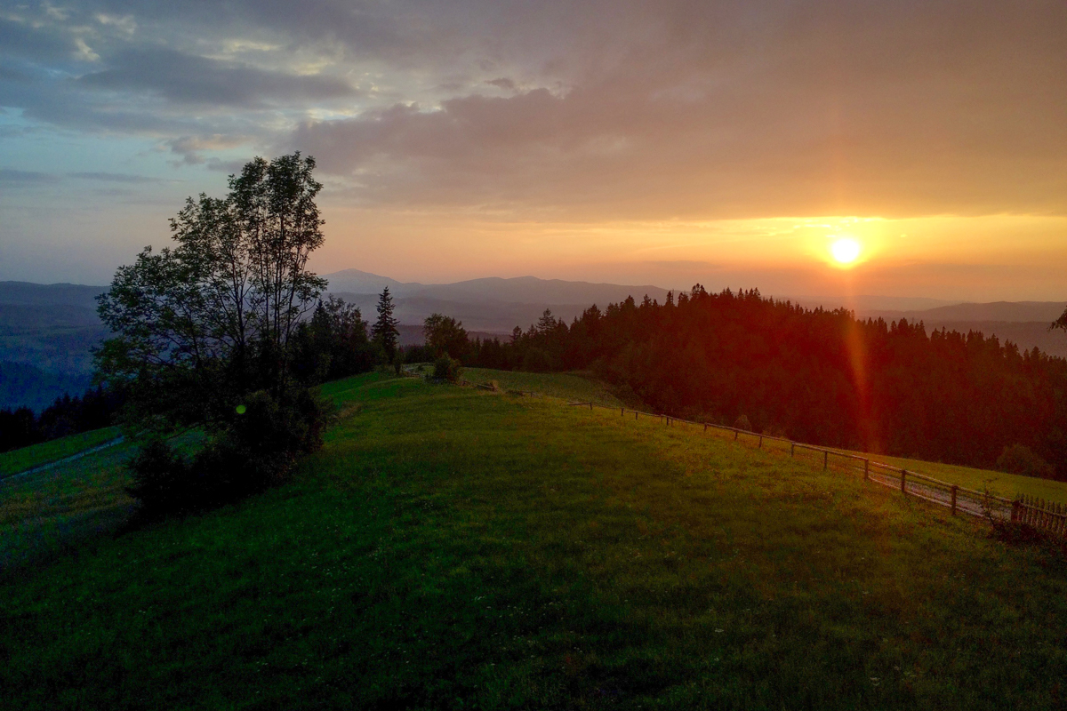 Maciejowa widok z okna