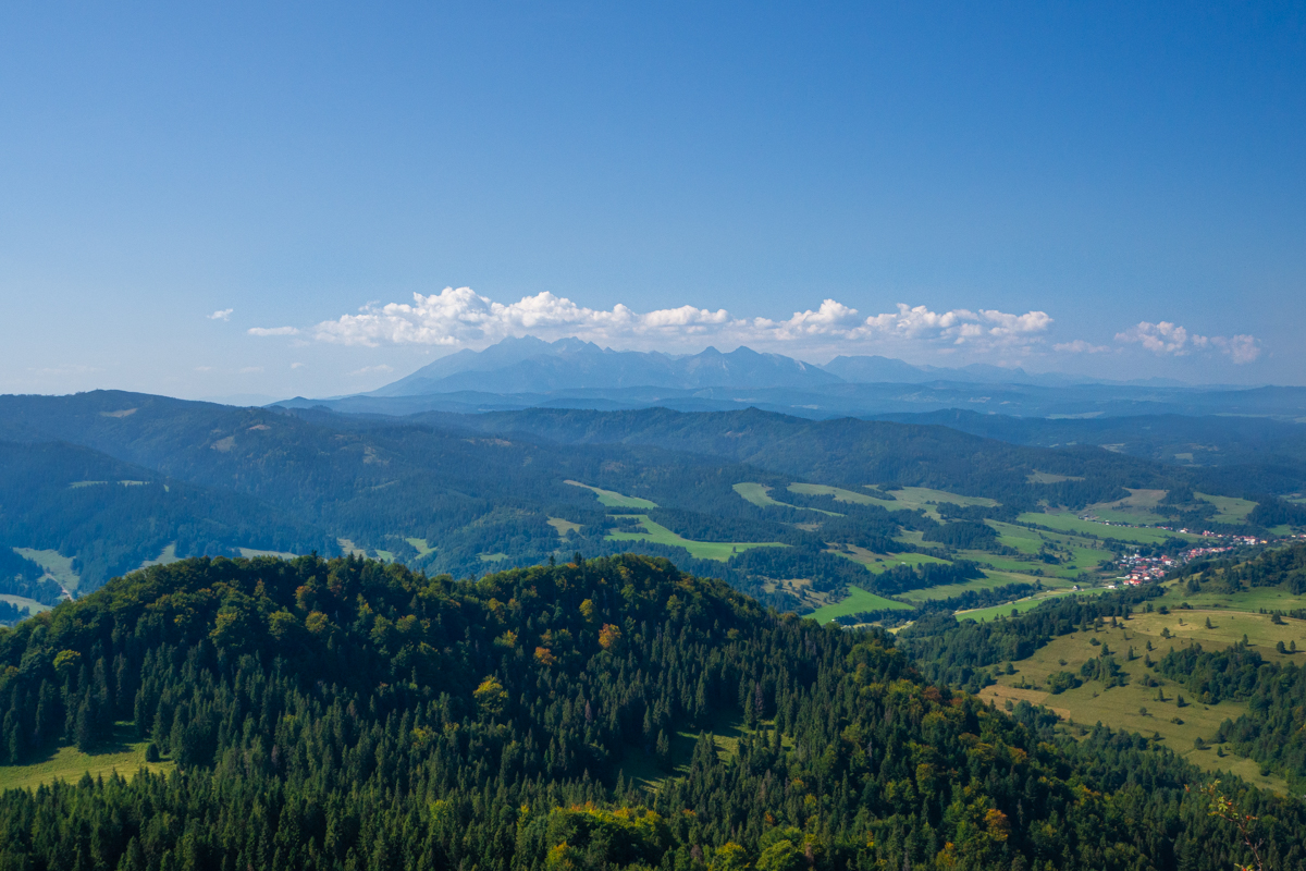 Wysoka widok na Tatry