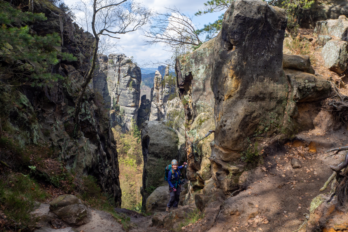 Góry Połabskie Via ferrata Häntzschelstiege