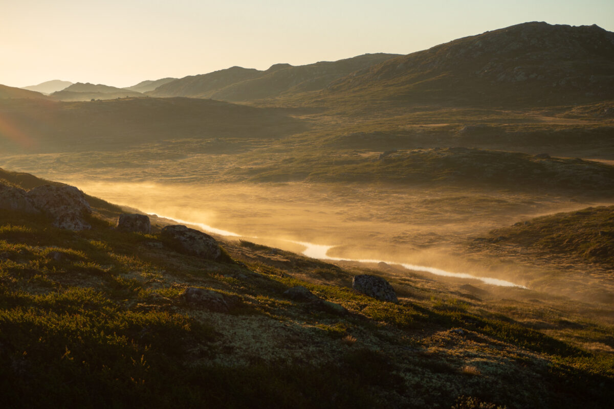 Hardangervidda wschód słońca